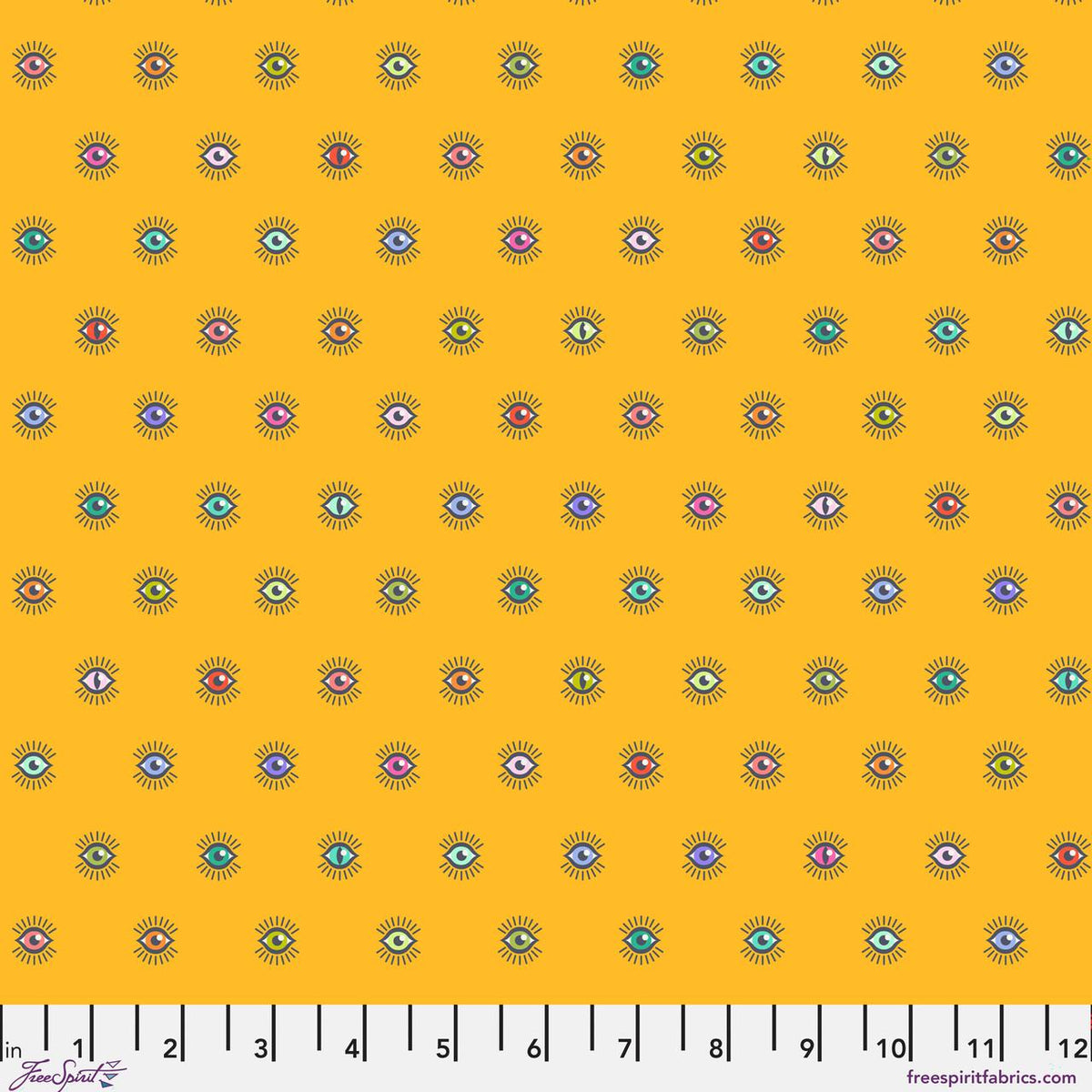 Legendary Visionary Dandelion Yardage PWTP287.dandelion by Tula Pink Sold in 1/2 yard increment