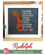 Rudolph TypeFACE Series CROSS STITCH Pattern By It's Sew Emma ISE 468