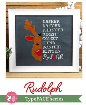 Rudolph TypeFACE Series CROSS STITCH Pattern By It's Sew Emma ISE 468