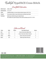Rudolph TypeFACE Series CROSS STITCH Pattern By It's Sew Emma ISE 468