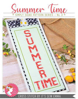 Summer Time Simply Signs CROSS STITCH Pattern By It's Sew Emma ISE 4005