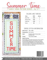 Summer Time Simply Signs CROSS STITCH Pattern By It's Sew Emma ISE 4005