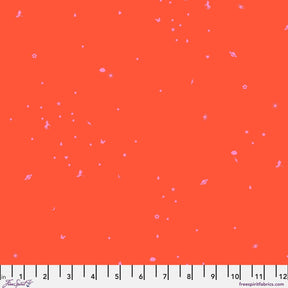 Legendary Charmed Vermillion Yardage PWTP289.Vermillion by Tula Pink Sold in 1/2 yard increment