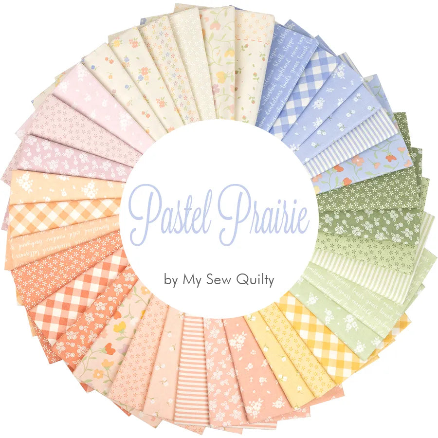 Pastel Prairie By Heather Briggs of My Sew Quilty Life for Moda Fabrics Fat Eighth Bundle all 35 Prints Cut by Starlit Quilts