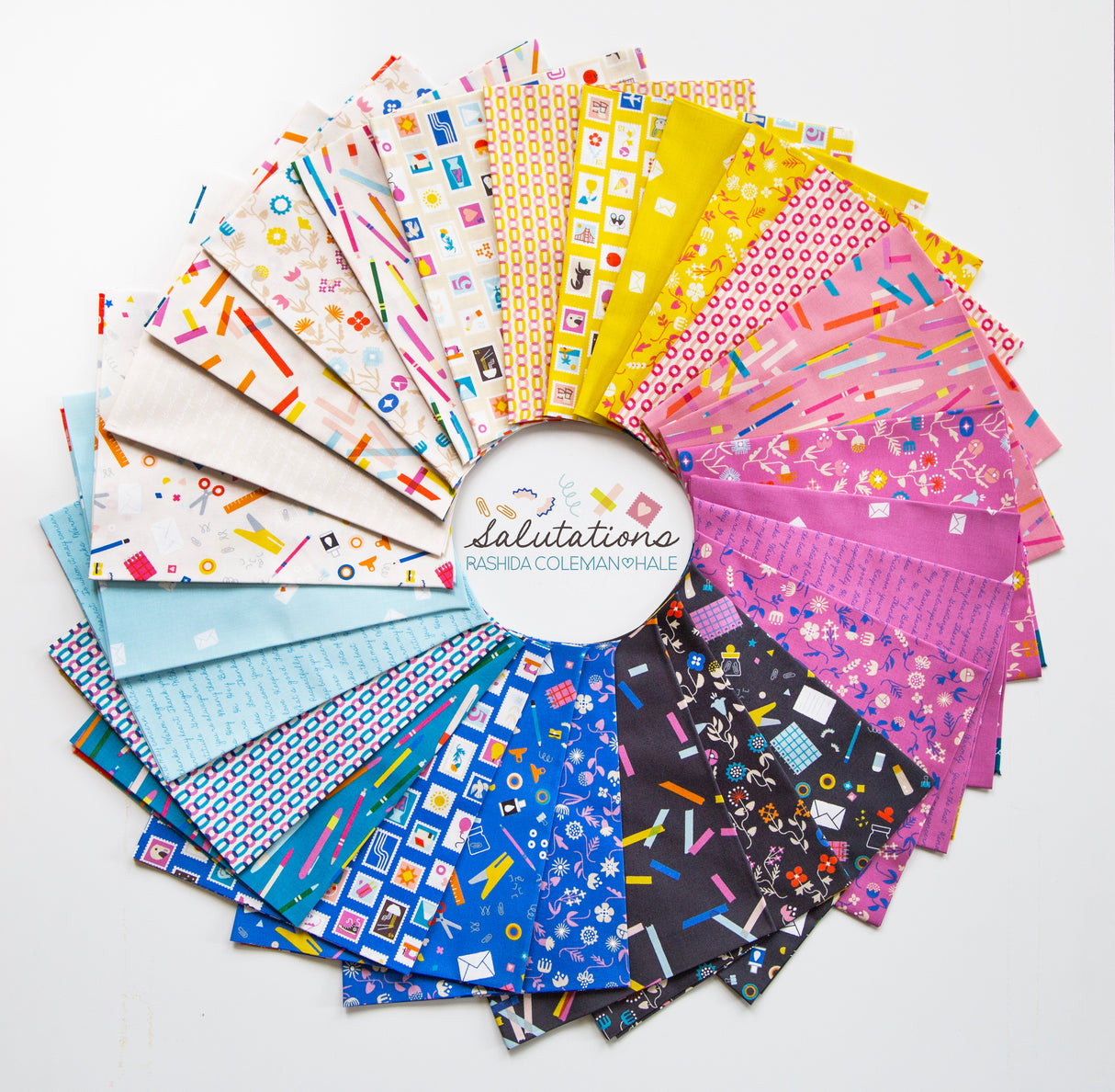 Salutations Jelly Roll 2.5" Strips RS1089JR by Rashida Coleman Hale For Ruby Star Society and Moda Fabrics RS1089MC