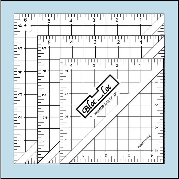 Half-Square Triangle Ruler Set #5 by Bloc_Loc