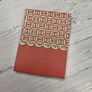 Pocket Note Pad Red and Quilt Black by Moda