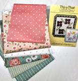 Grandma's Garden Kit by This & That includes fabric for the top, binding and pattern, featuring Love Note Fabric by Moda
