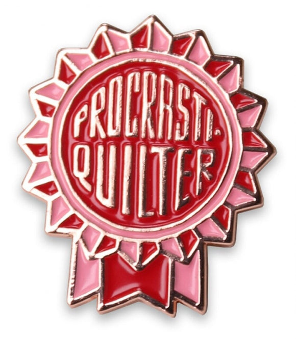 Procrastiquliter Pink Enamel Pin