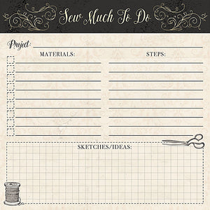 Sew Much To Do Listpad 8"x8"  by Punch Studio for Moda