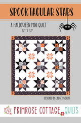 Spooktacular Stars Mini Quilt Pattern 32" x 32" by Primrose Cottage PCQ-023