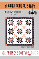 Spooktacular Stars Mini Quilt Pattern 32" x 32" by Primrose Cottage PCQ-023