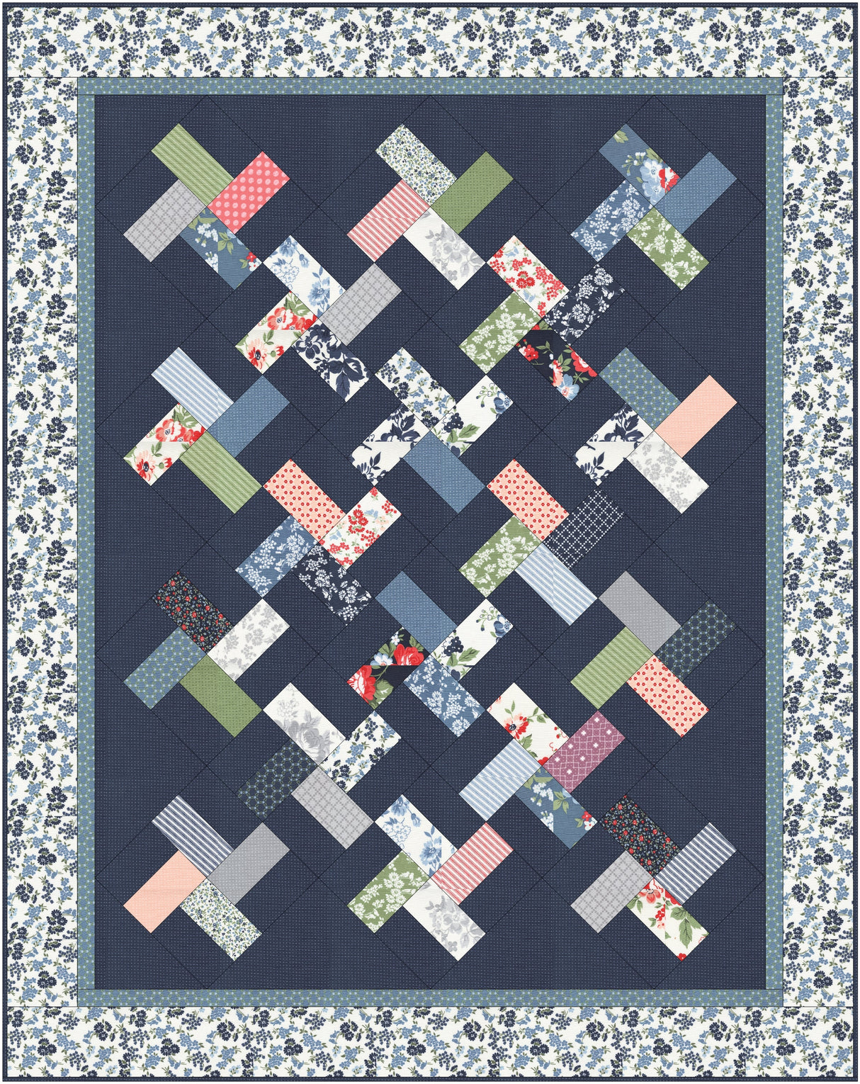 Charming Blossoms Quilt Kit abloom