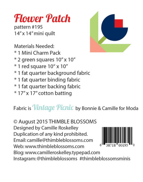 Mini Flower Patch by Thimble Blossoms TBL195