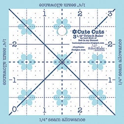 Free Ship -*- Cute Cuts Trim it Square ruler set by Lori Holt,  sizes: 2.5”, 3.5”, 4.5”, 5.5”, 6.5”  STTI-6018