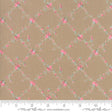 Caroline Oatmeal Floral Lattice Yardage SKU# 18651-16 Caroline by Brenda Riddle Designs for Moda Fabrics