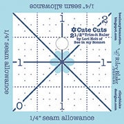 Free Ship -*- Cute Cuts Trim it Square ruler set by Lori Holt,  sizes: 2.5”, 3.5”, 4.5”, 5.5”, 6.5”  STTI-6018