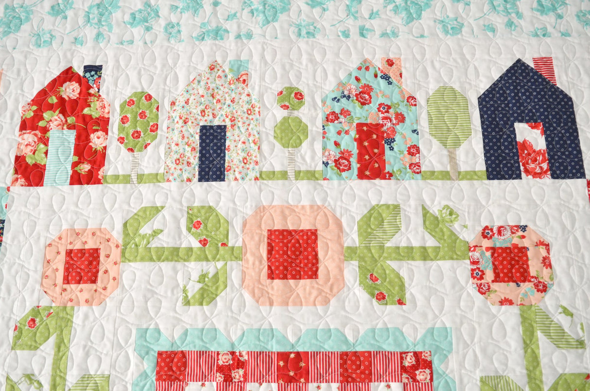 Springville Quilt Pattern tbl222 Quilt Size - 75” x 75”  Printed Pattern ONLY