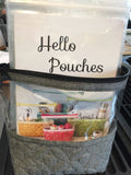Hello Pouches # KAT102 From Knot and Thread Designs By Kaitlyn Howell, Paper Pattern Only
