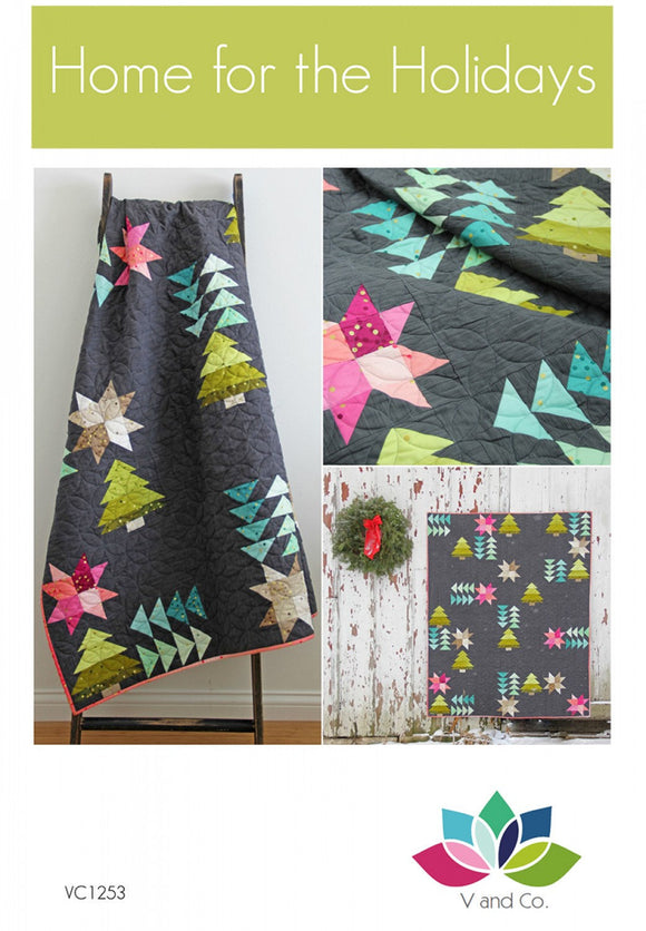 Home For The Holidays Quilt Pattern VC1253 By V and Co. Paper Patter ONLY