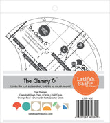 The Clammy 6&quot; Template Five Shapes Clamshell/Glam Clam, Circle, Half Circle, Orange Peel, Drunkards Path/ Quarter Circle LSS-102