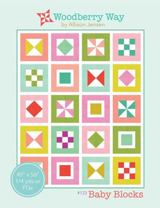 Baby Blocks Quilt PAPER Pattern ONLY by Alli Jenson of Woodberry Way #123