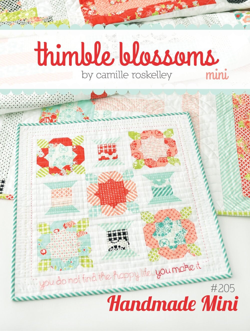 Handmade Mini pattern #205 19” x 19” mini quilt Paper Pattern ONLY