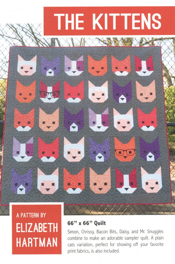 The Kittens Quilt pattern By Elizabeth Hartman Paper Pattern EH019