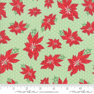 Sweet Christmas Spearmint Poinsettia 5 yard cut 31151-14