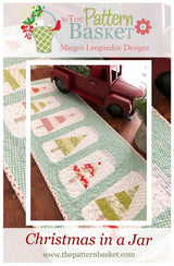 Christmas Jars Table Runner TPB1812  By Margot Languedoc Designs  Paper Pattern ONLY