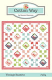 Vintage Baskets Quilt - Printed Pattern - 62” x 62&quot; - Cotton Way by Bonnie Olaveson CW984