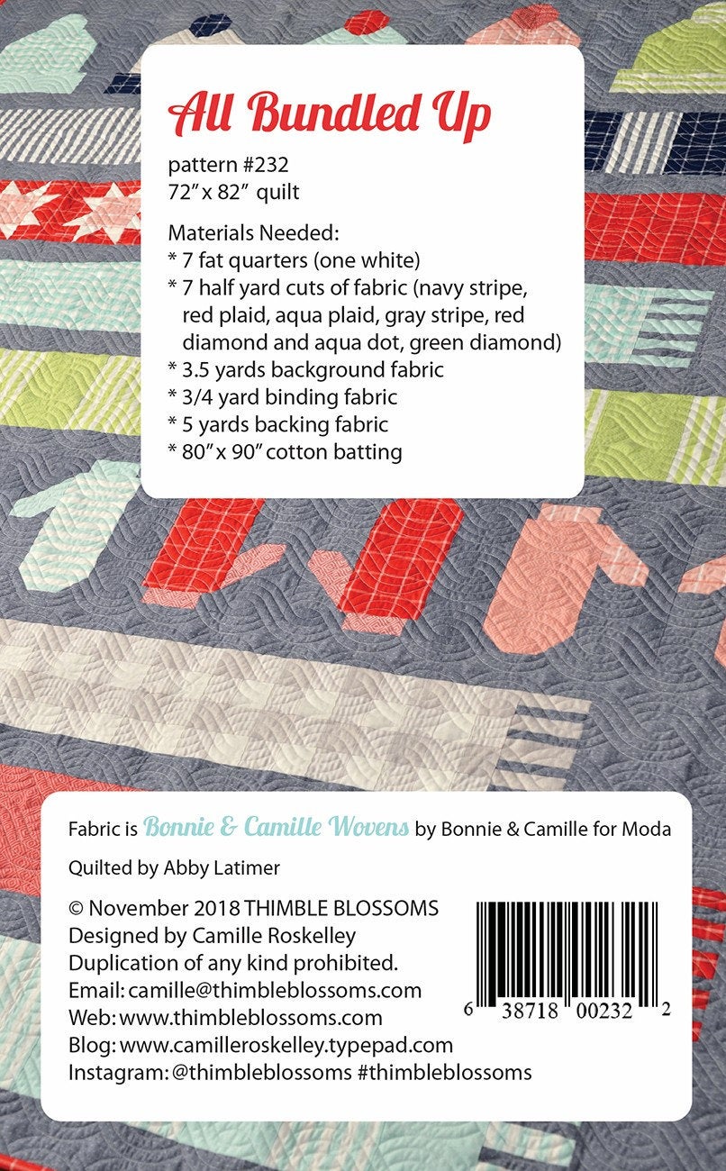 All Bundled Up Pattern by Thimble Blossoms by Camille Roskelley TBL232