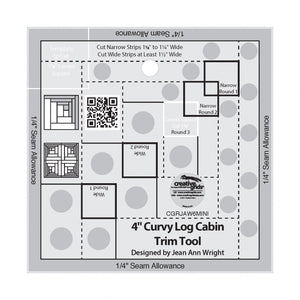 Creative Grids 4" Curvy Log Cabin Trim Tool CGRJAW6MINI