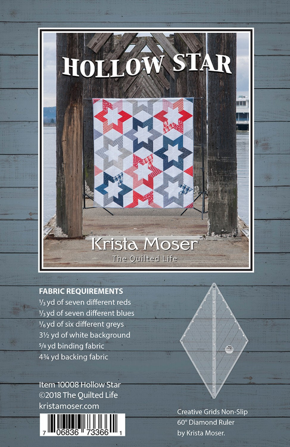 Hollow Star Star  TQL10008- PAPER PATTERN-only By Krista Moser