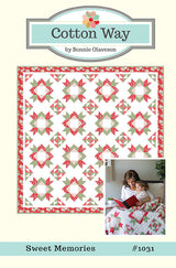 Sweet Memories Quilt Pattern, Cotton Way CW1031P Quilt is 72&quot; x 72&quot;