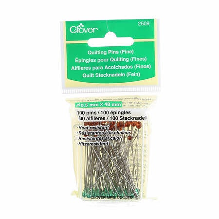 Clover Quilting Fine Pin Size 30 - 1 7/8in 100ct 2509CV