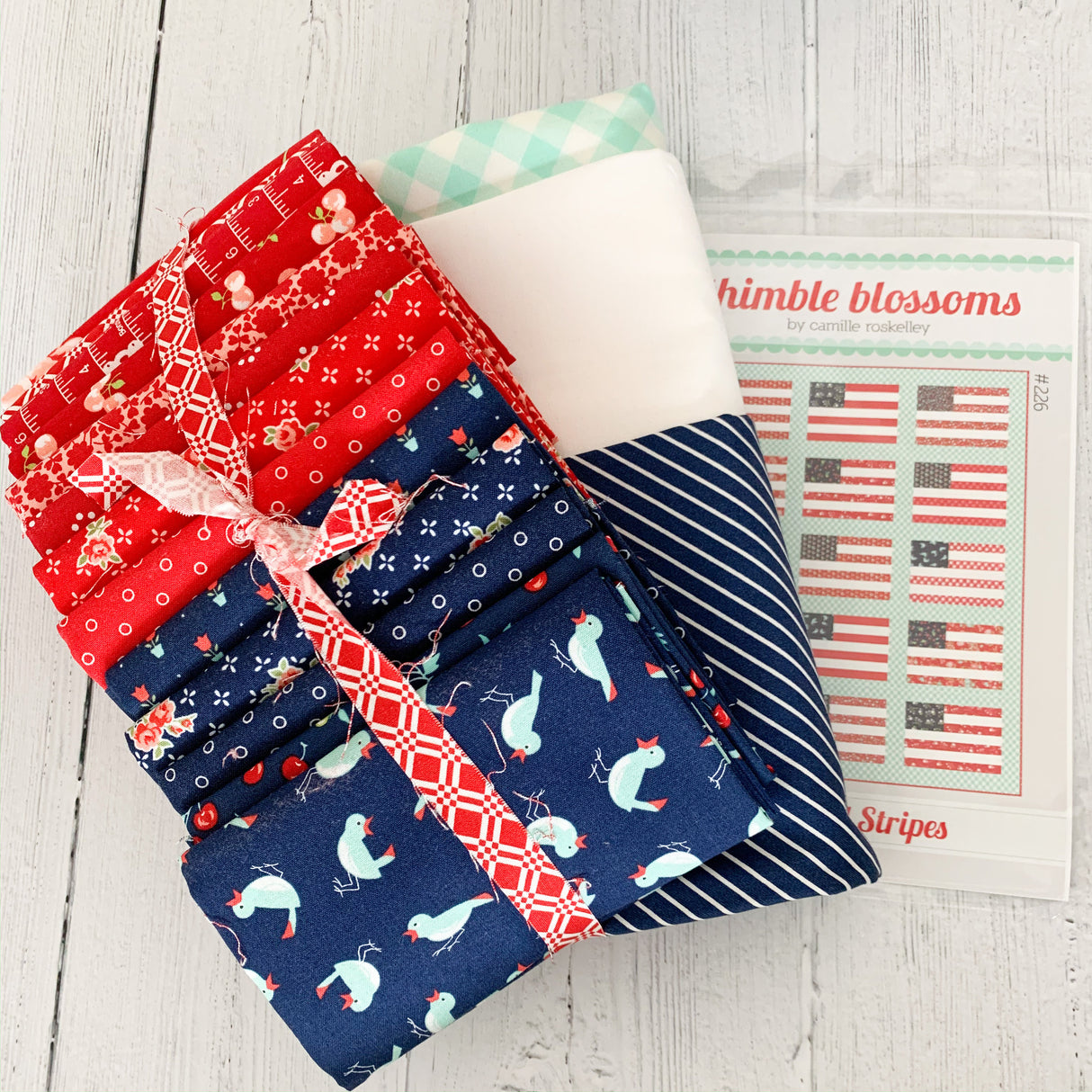 Stars and Stripes Quilt Kit  Faded Flag Boonnie and Camille   TBL226BC (prints might vary slightly from picture..)