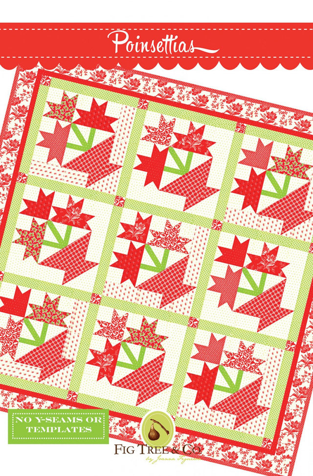 Pointsettias sewing pattern only FTQ1603