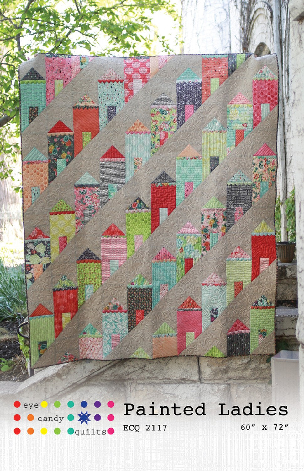 Painted Ladies ECQ2117 Sewing Quilt Pattern by Eye Candy Quilts - Printed Pattern