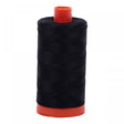 Aurifil Black 2692 USA In Mako 50wt 1422yds, 100% Long Staple Mercerized Egyptian Cotton.