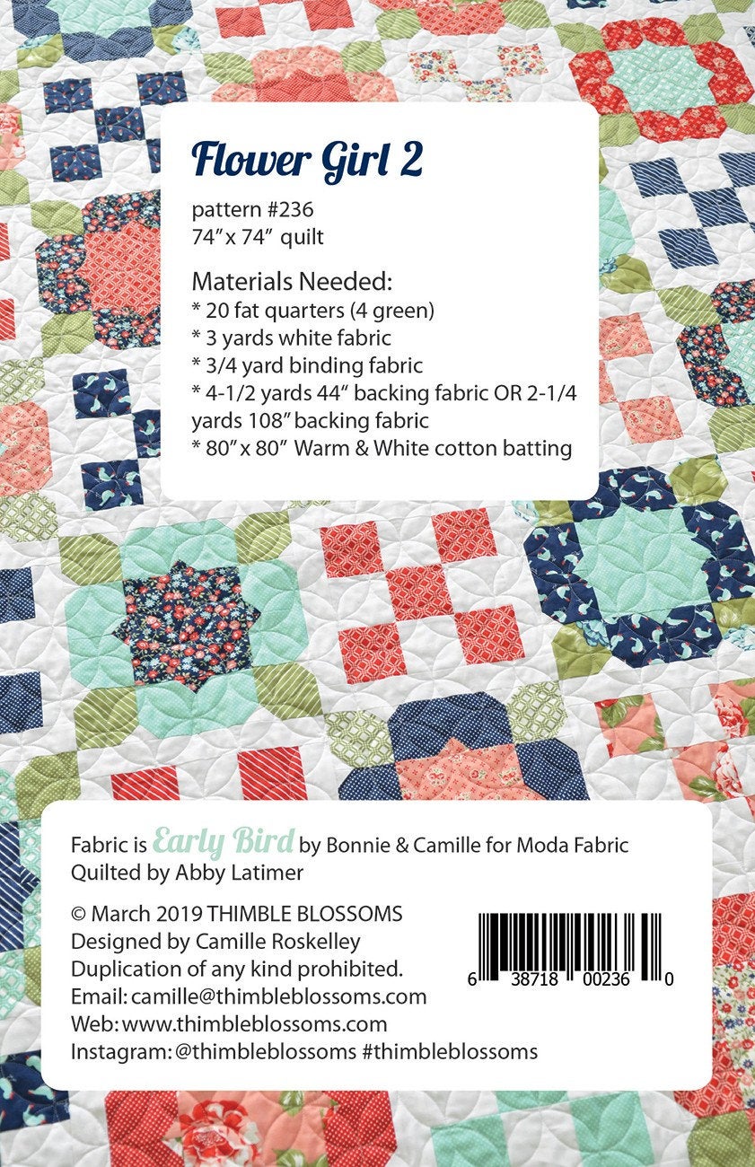 Flower Girl 2 Thimble Blossoms Quilt Pattern TBL236