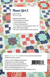 Flower Girl 2 Thimble Blossoms Quilt Pattern TBL236