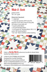 Hide and Seek Thimble Blossoms Quilt Pattern TBL234