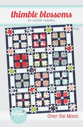 Over the Moon pattern TBL221 size - 62” x 80” quilt Printed Pattern ONLY