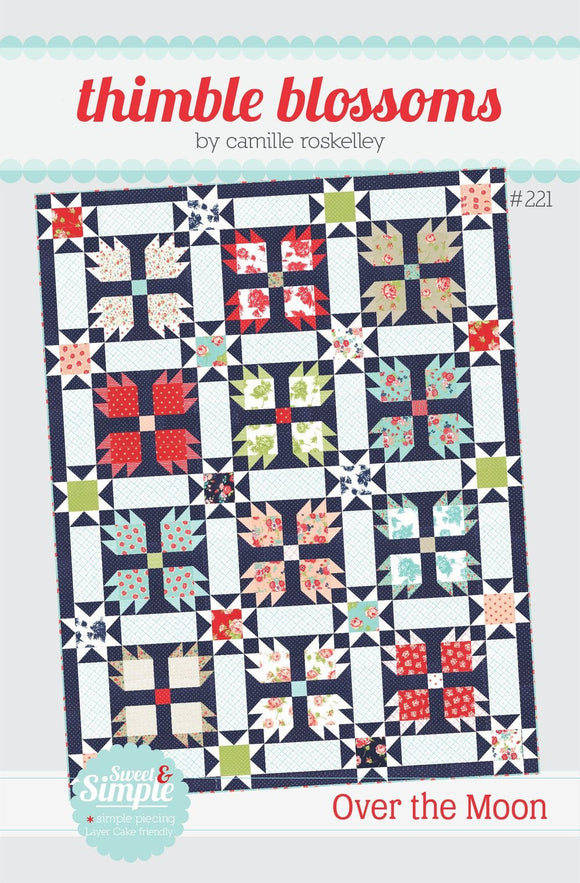 Over the Moon pattern TBL221 size - 62” x 80” quilt Printed Pattern ONLY