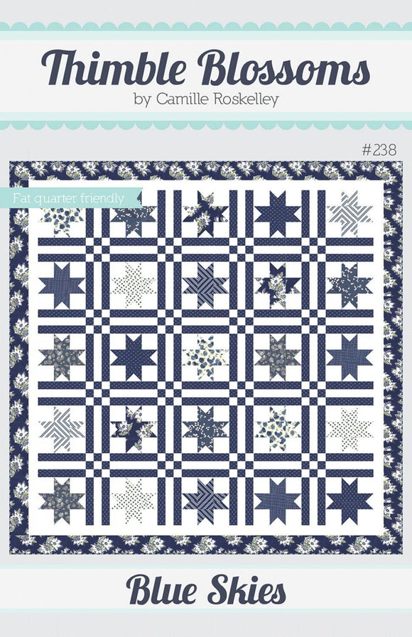 Blue Skies Thimble Blossoms Quilt Pattern TBL238