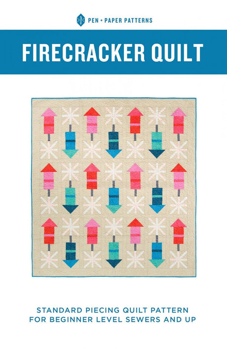 Firecracker Quilt Quilt Pattern PAP22 from Pen & Paper Patterns By Lindsey 57 x 62