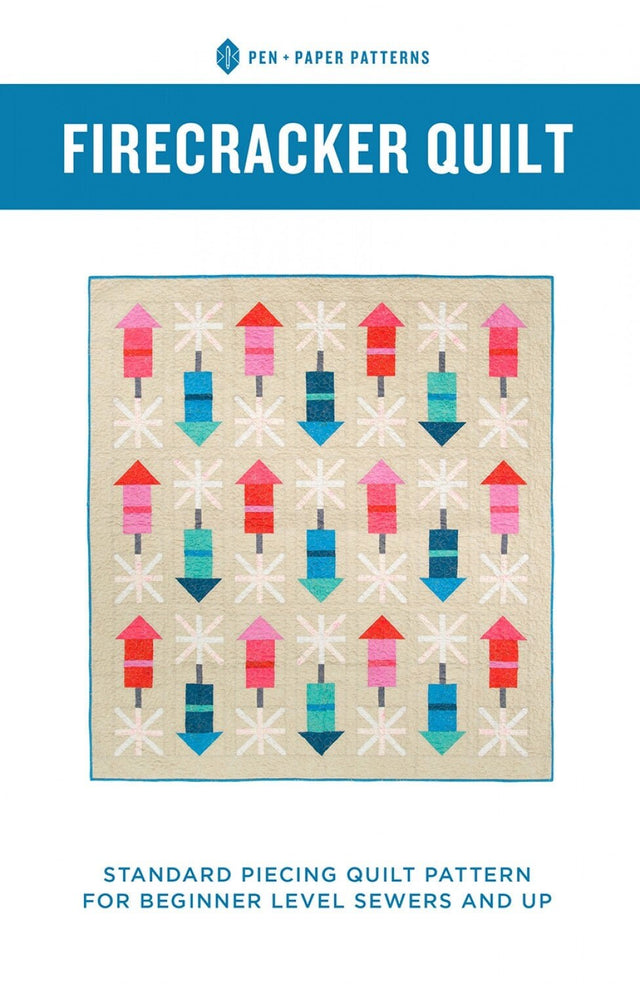 Firecracker Quilt Quilt Pattern PAP22 from Pen & Paper Patterns By Lindsey 57 x 62
