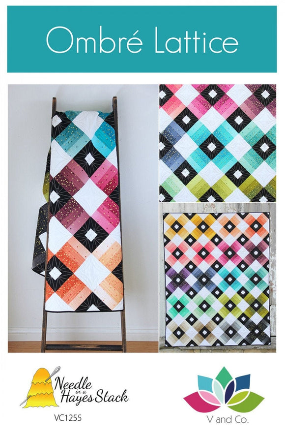 Ombre Lattice Quilt Pattern VC1255 By V and Co. Paper Patter ONLY
