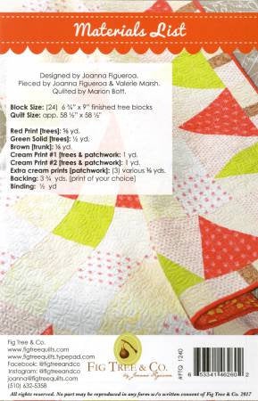 Christmas In the Pines sewing pattern only FTQ1240